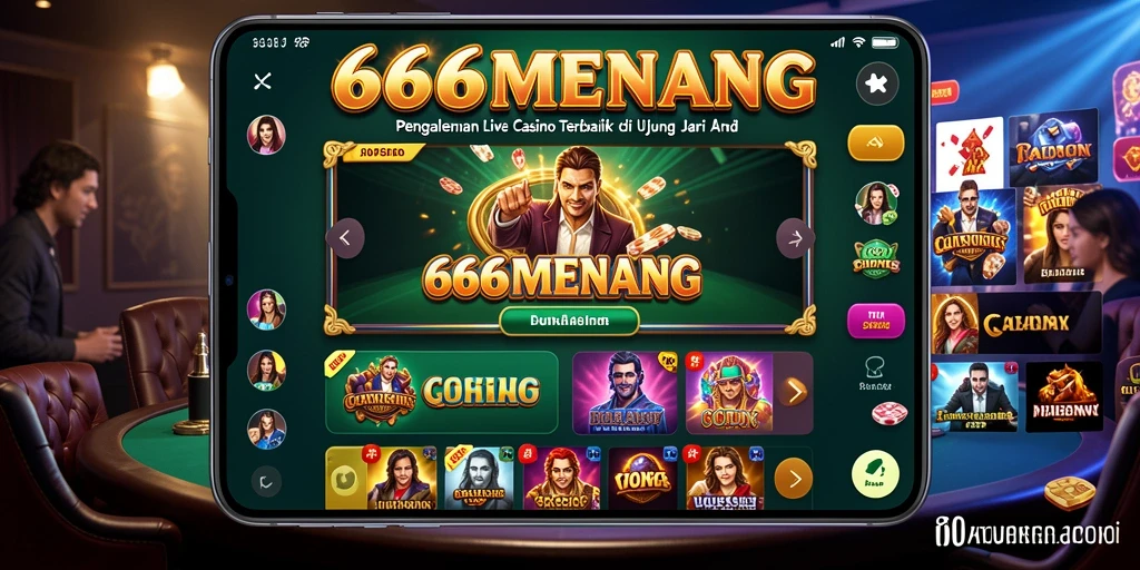 Screenshot gameplay Live Casino menampilkan dealer profesional dan suasana kasino yang mengasyikkan.