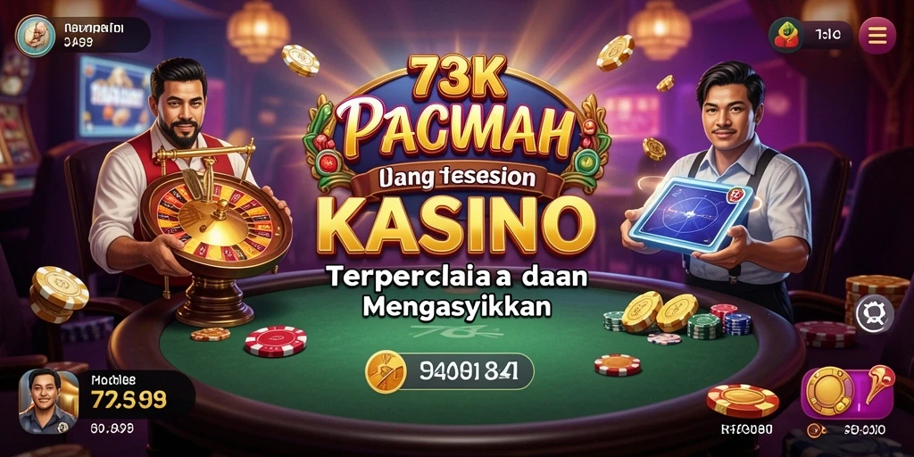 Tampilan screenshot dari gameplay Kasino 73K yang seru dan mendebarkan.