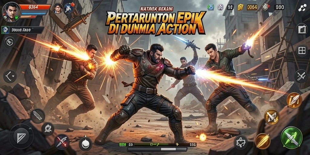 Screenshot utama <strong>8364</strong> menampilkan aksi seru di medan perang.
