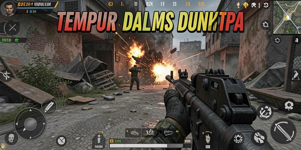 Tangkapan layar utama 8ZK menunjukkan aksi pertempuran TPS yang seru.