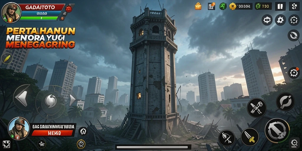 Gameplay GADAITOTO yang menegangkan dengan strategi Tower Defense.