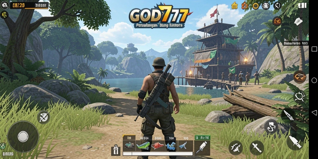 Gameplay GOD77 menampilkan petualangan luas di dunia terbuka yang kaya.