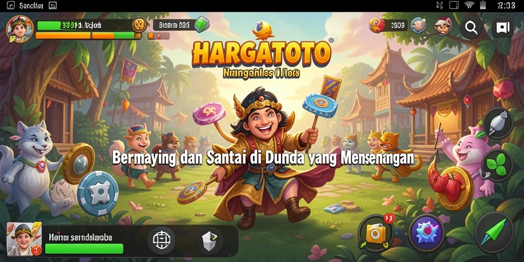 Tangkapan layar HARGATOTO menampilkan gameplay penuh warna dan seru.