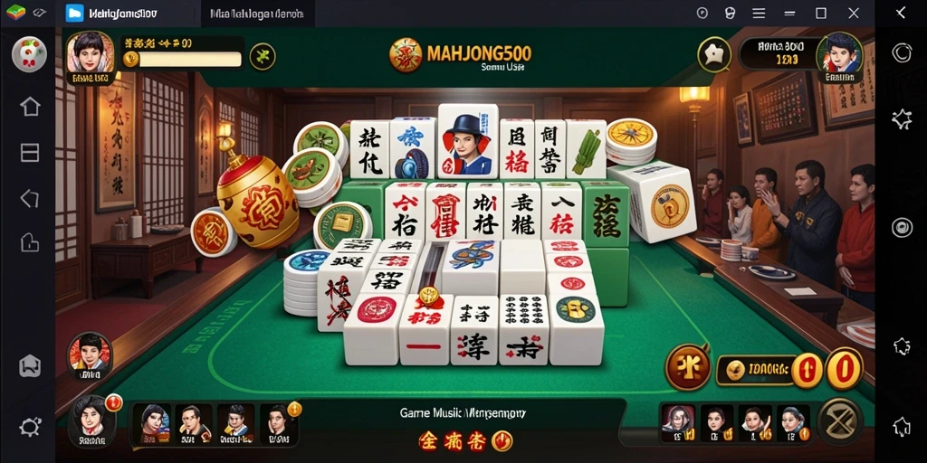 Gameplay MAHJONG500 yang memadukan musik dan puzzel