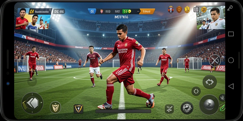 Tangkapan layar gameplay MT966 menampilkan aksi olahraga yang mendebarkan.