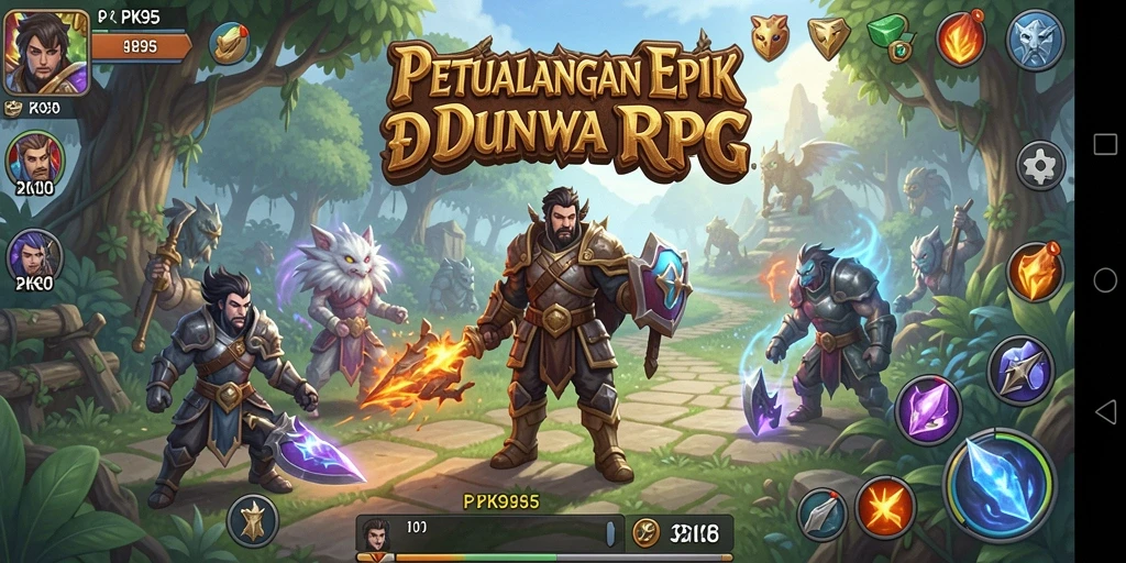 Tangkapan layar gameplay PK95 yang menunjukkan aksi RPG yang mendebarkan.