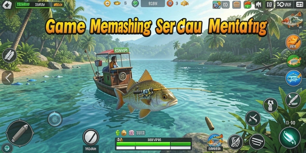 Tampilan gameplay RSNVIP6 yang memukau saat memancing.