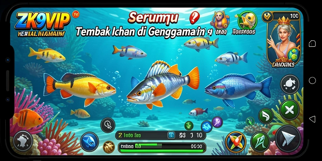 Tampilan menarik gameplay Tembak Ikan yang seru di ZK9VIP.