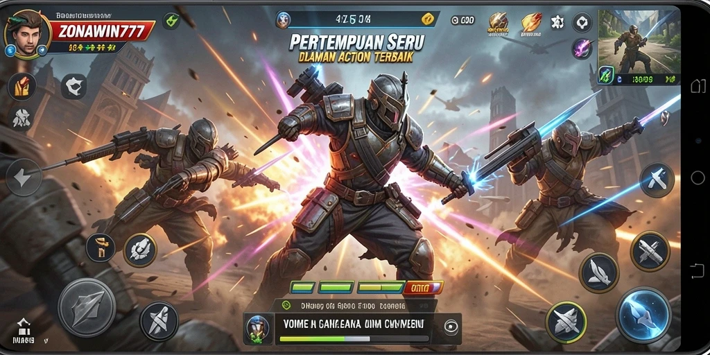 Tampilan gameplay ZONAWIN777 yang penuh aksi dan mengasyikan.