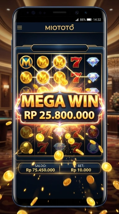 Screenshot aplikasi miototo dengan fitur pencarian yang efisien.